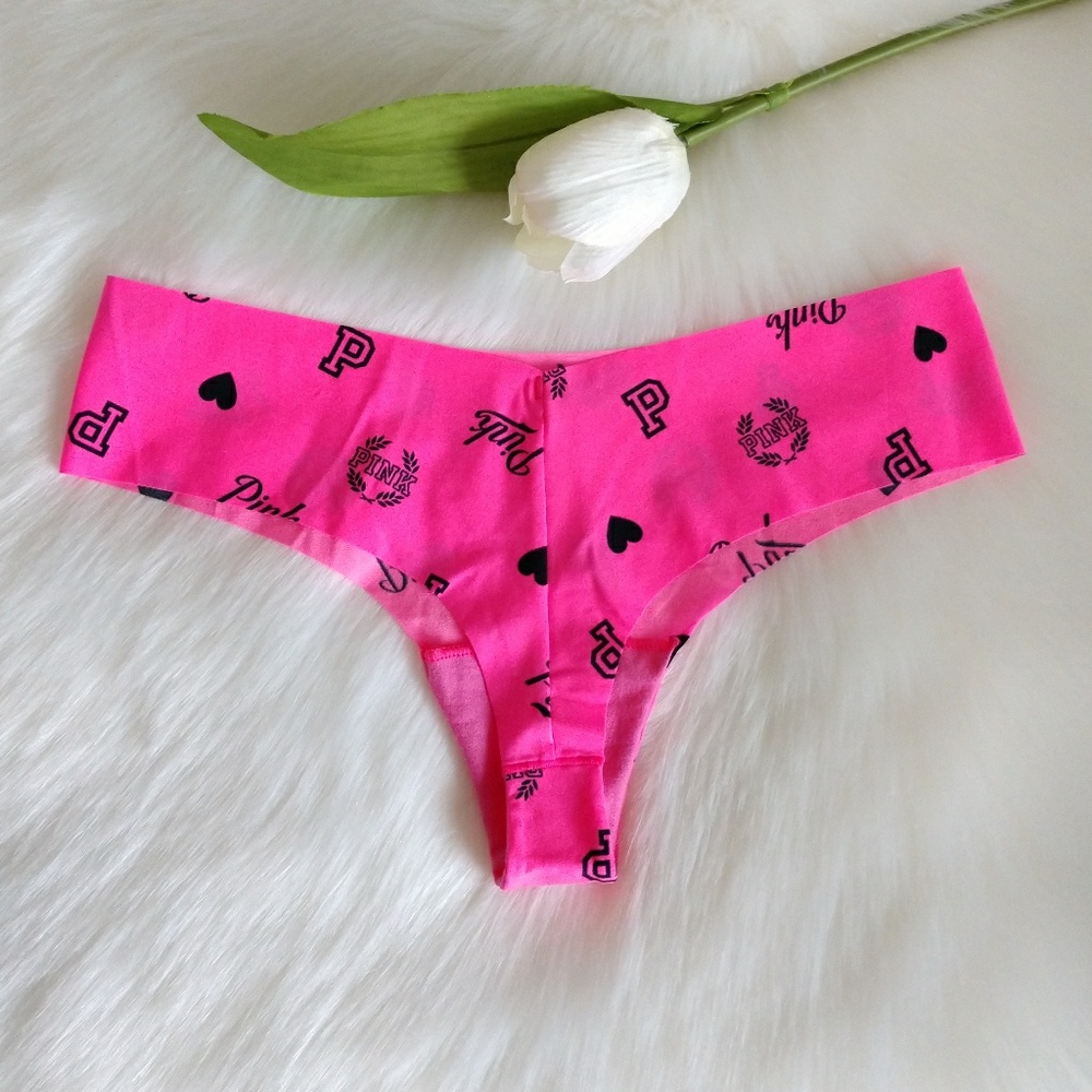 PINK VICTORIA'S SECRET THONG SIZE M - Picture 2 of 4